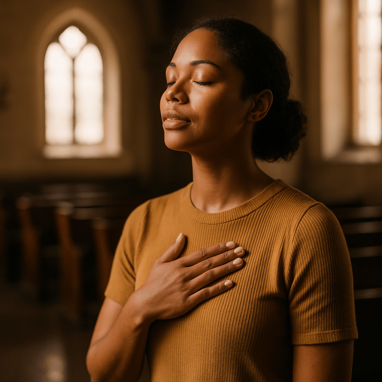 Pausing to breathe and pray calms the nervous system and nurtures spiritual growth.