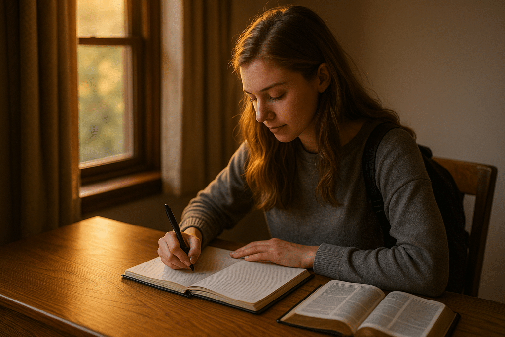 Gratitude journaling calms the nervous system and anchors faith.