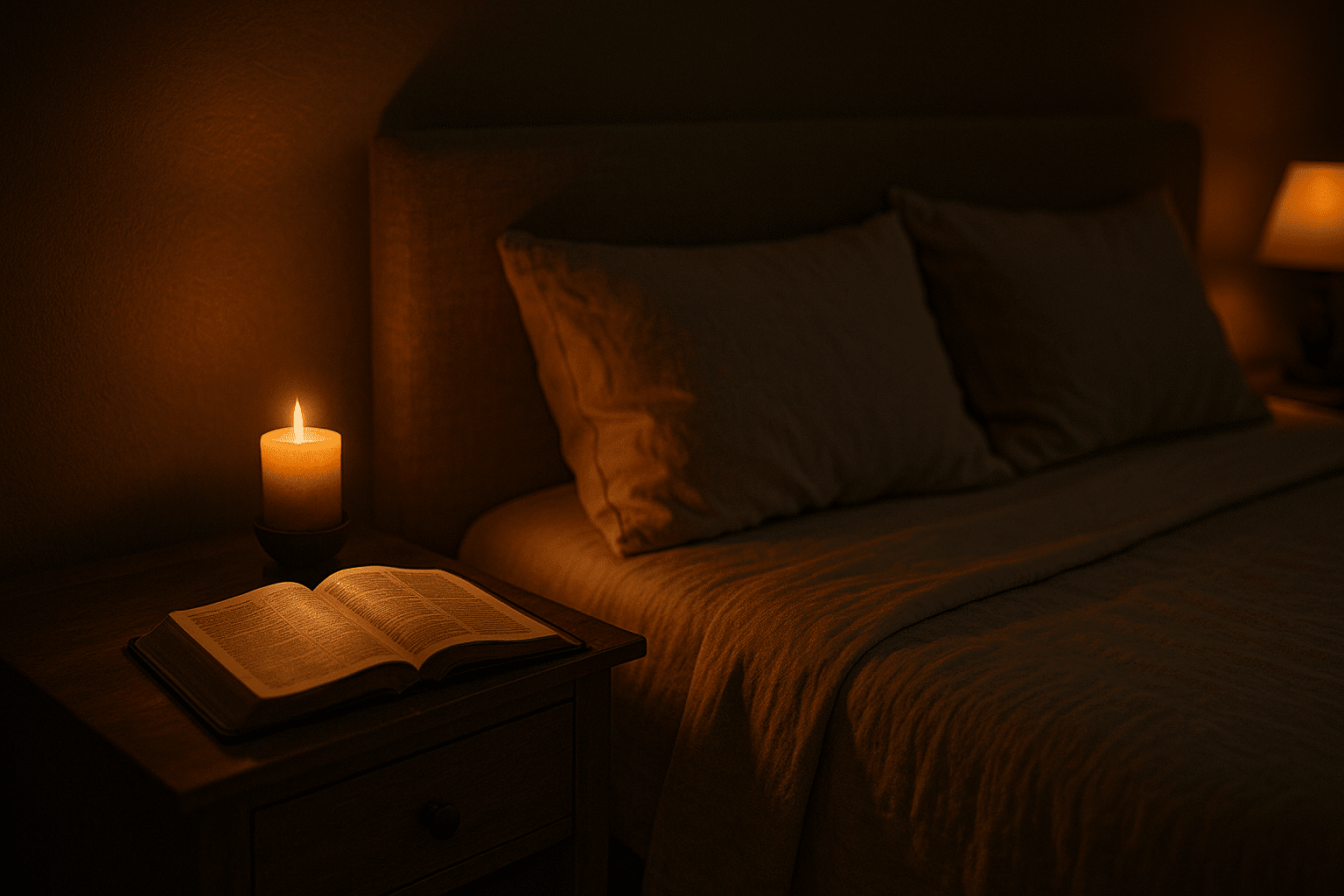 Peaceful bedroom: bible verses for anxiety and sleeplessness in practice.