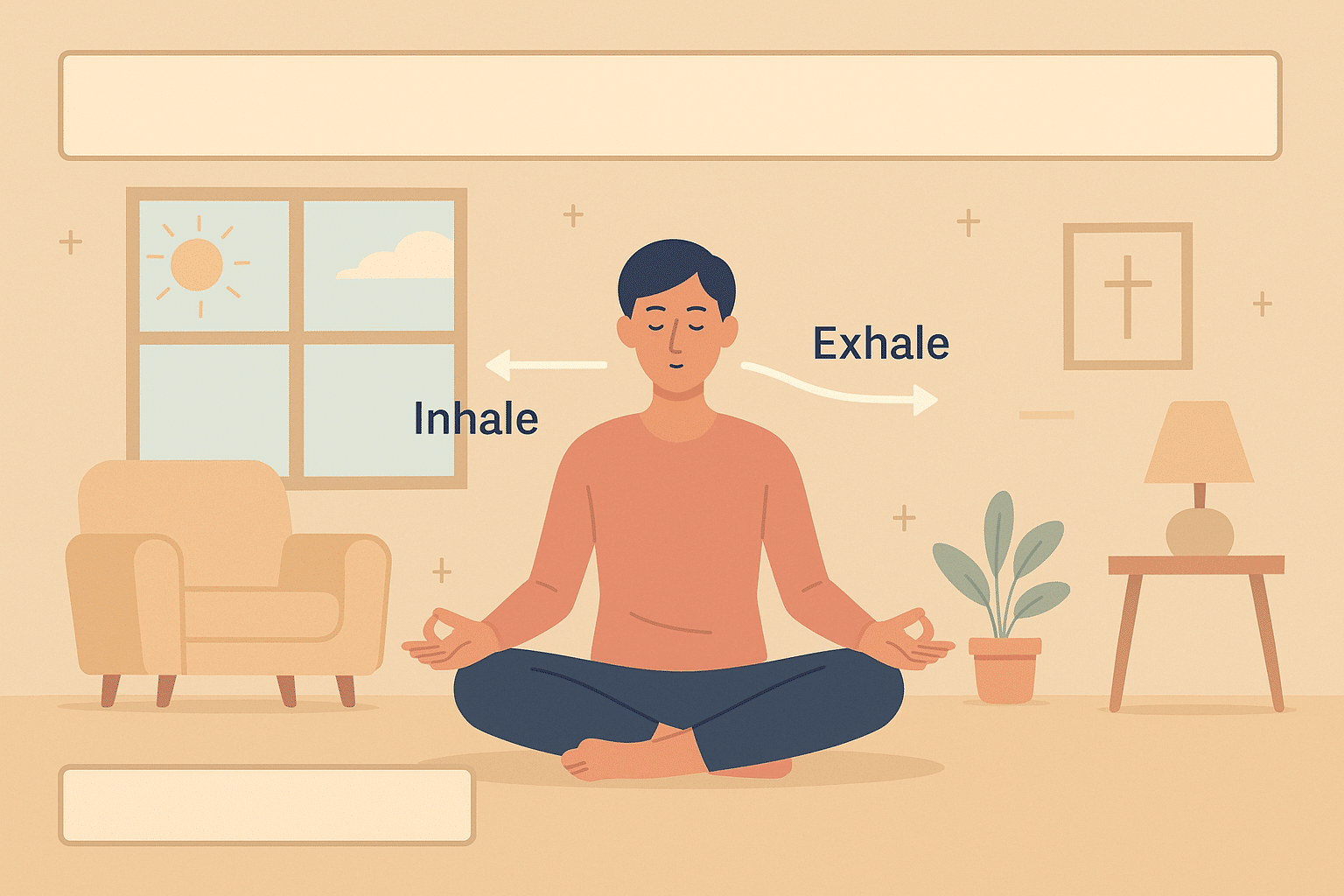 Deep breathing exercises guide illustration for calmer living