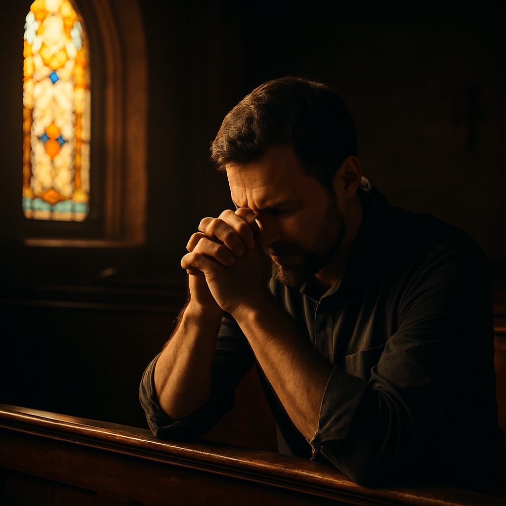 Christian prayer moment illustrating God and anxiety relief