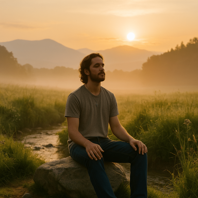 highly sensitive person enjoying a calm natural setting