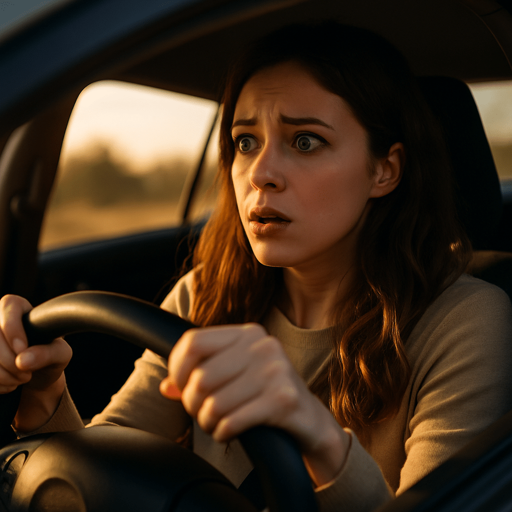 Prayer and grounding to stop panic attack while driving