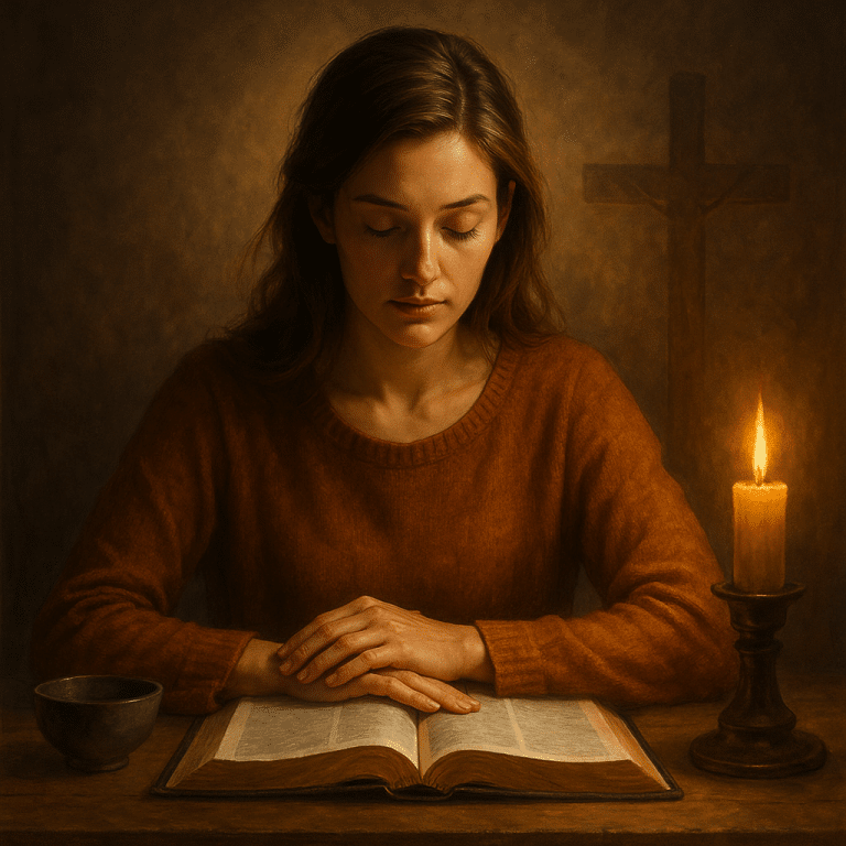 Faith and fear calming your mind—daily Scripture and slow breathing.
