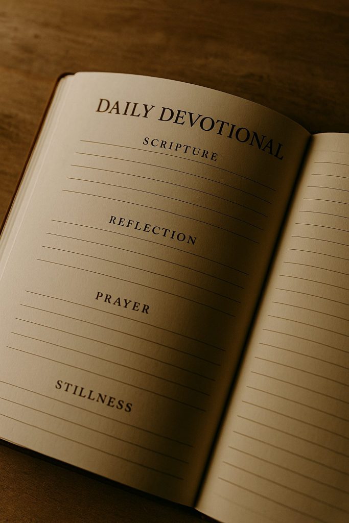 A daily structure for peace with God and anxiety devotional readings.