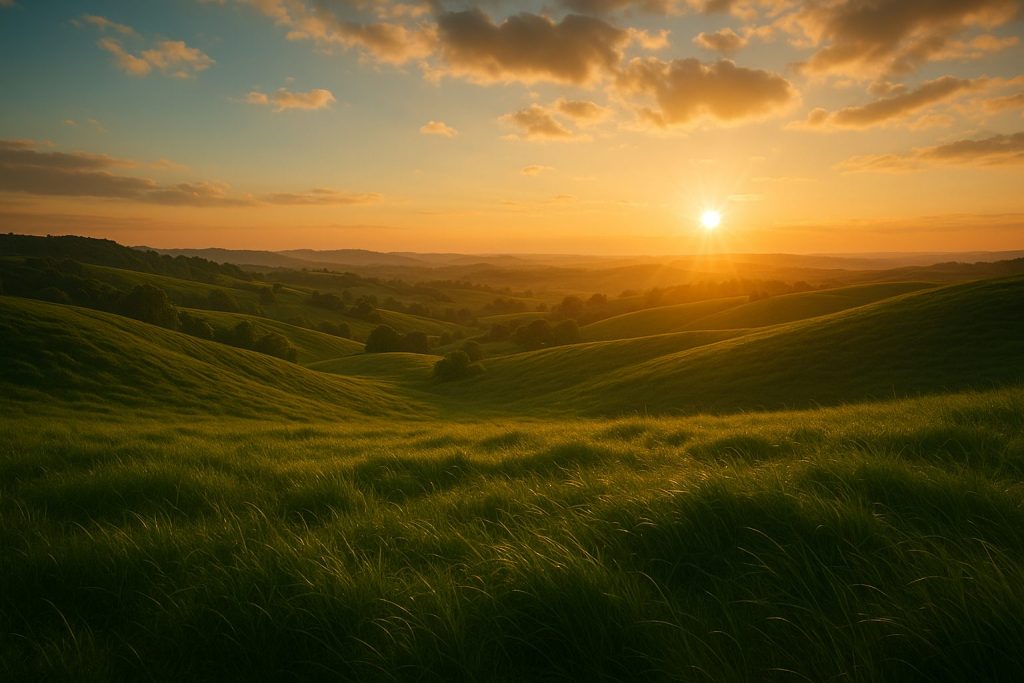 Peaceful landscapes evoke the same quiet strength that guided deep breathing brings.