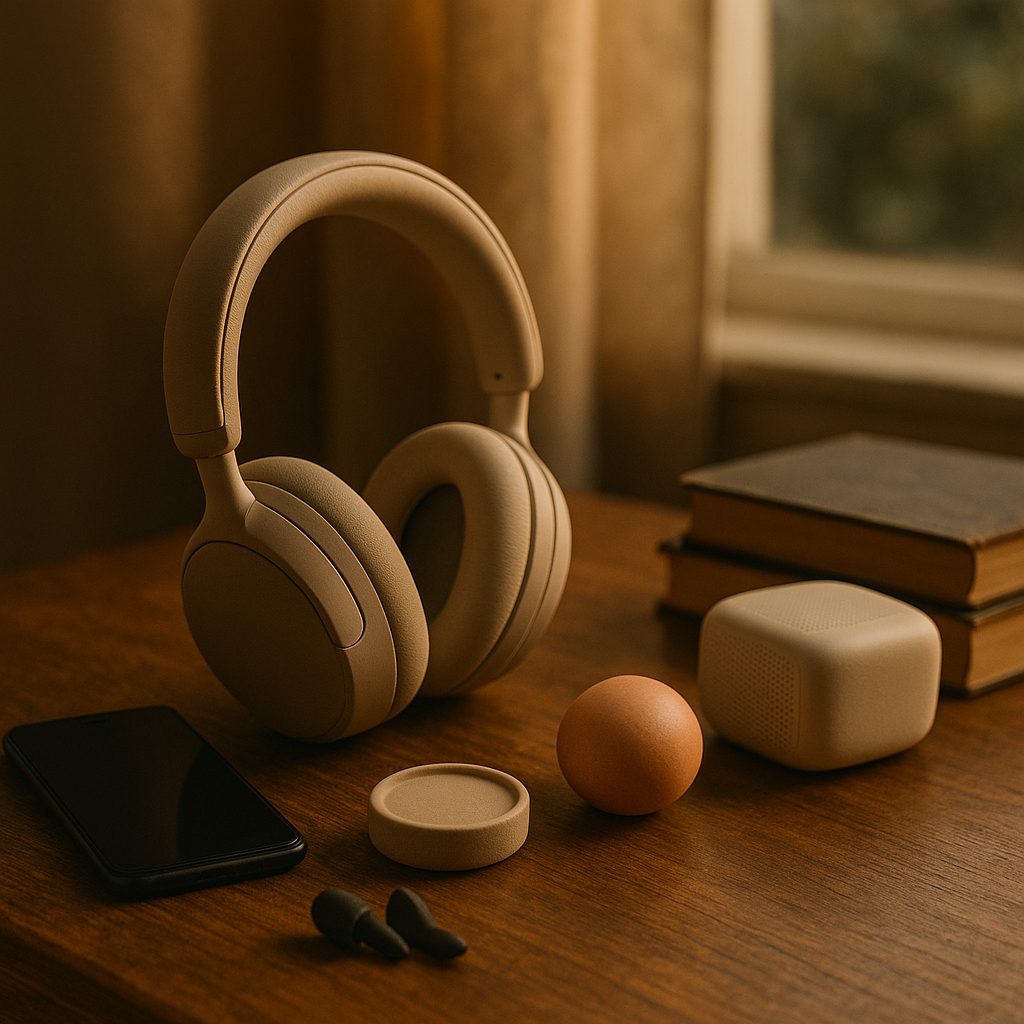 Highly sensitive person coping with noise through prayer, breath, and rhythm.