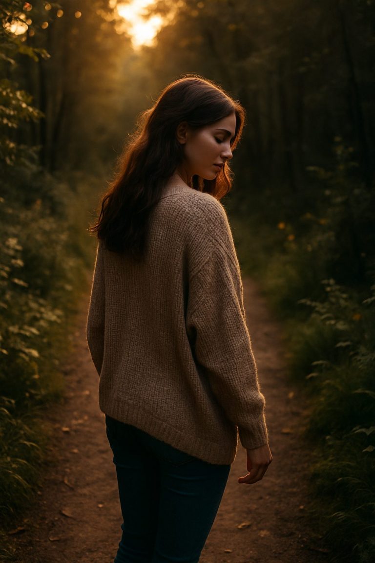 Highly sensitive person self-care routines: a quiet nature walk helps your nervous system recover.