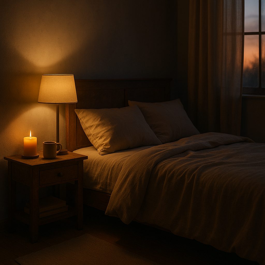 How to calm your nervous system before sleep: create a peaceful, screen-free sanctuary.