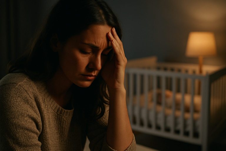 Postpartum Overwhelm: A Mother’s Silent Struggle in the Quiet Hours.