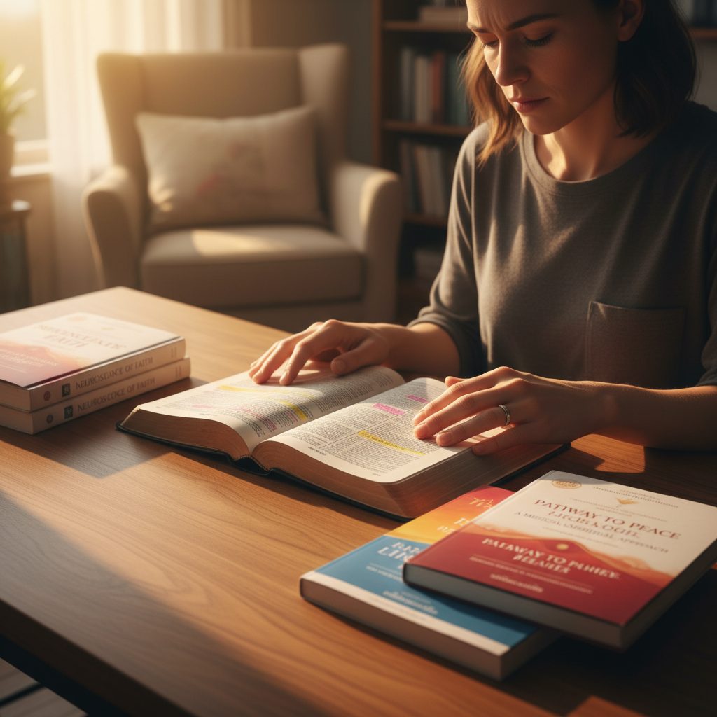 A Person Thoughtfully Choosing a Study Guide for Bible Study A person carefully considers which study guide for bible study is the best fit for their spiritual growth goals.