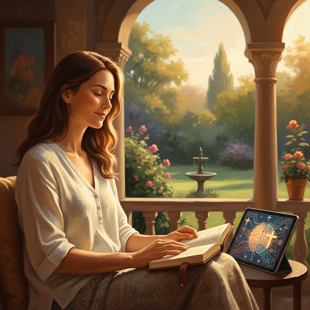 Finding Peace in God’s Design: Daily Exercises for Social Anxiety Woman finding peace by applying social anxiety exercises to practice daily, reflecting on God's design for the mind throug...