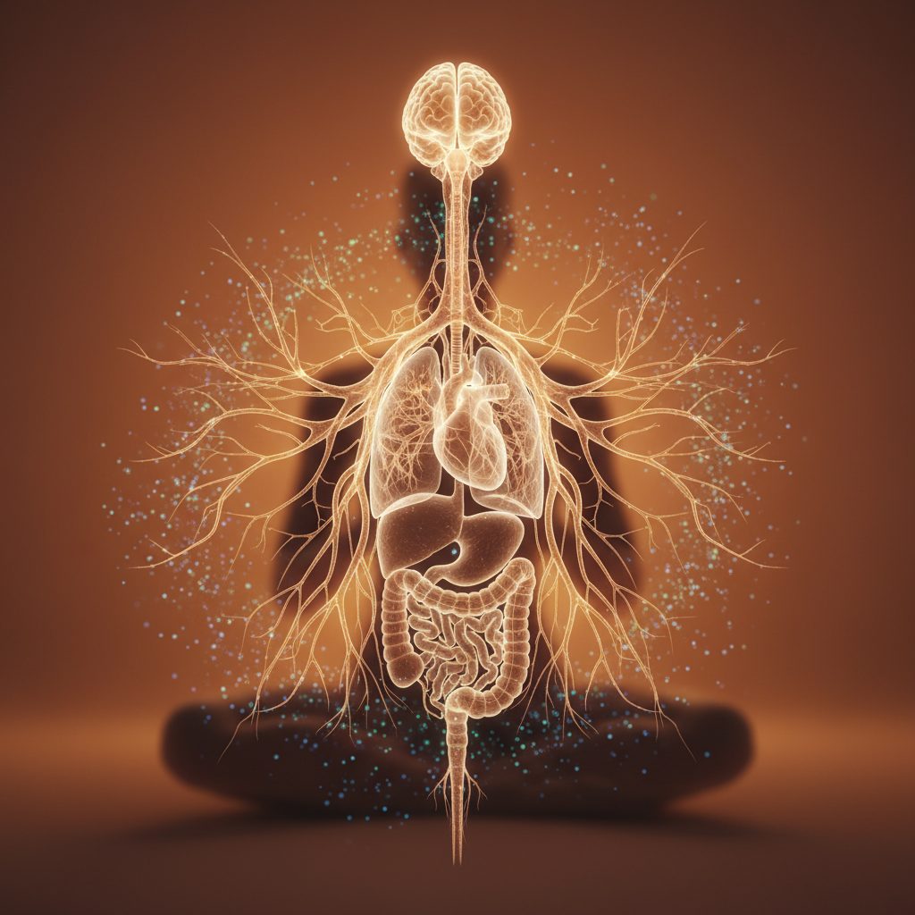 God’s Design for Peace: Understanding the Vagus Nerve Pathway A diagram of the vagus nerve, which is essential to regulate your nervous system with vagus nerve exercises for natural, f...