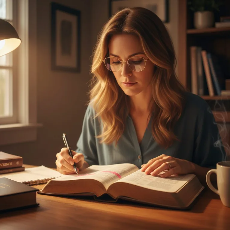 A woman finding comfort and guidance by studying scripture to understand anxiousness in the bible.