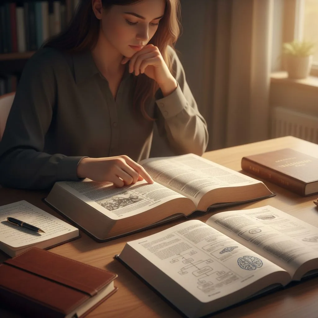 A person studying the Bible to understand the scriptural basis and biblical foundation for the practice of faith healing.