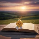 A compass on an open Bible, symbolizing how a christian centered life helps you find your true north.