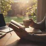 A person starting their day with a Bible and coffee, illustrating what it means to live a daily Christian life beyond Sund...