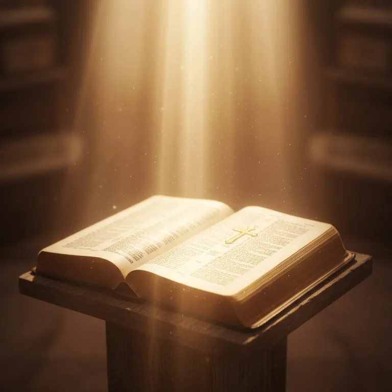 An open God Bible with a divine light shining on the holy scripture, representing it as the inspired word of God.