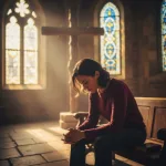 faith have - A person sits in quiet contemplation, representing the challenge to have faith while experiencing feelings of do