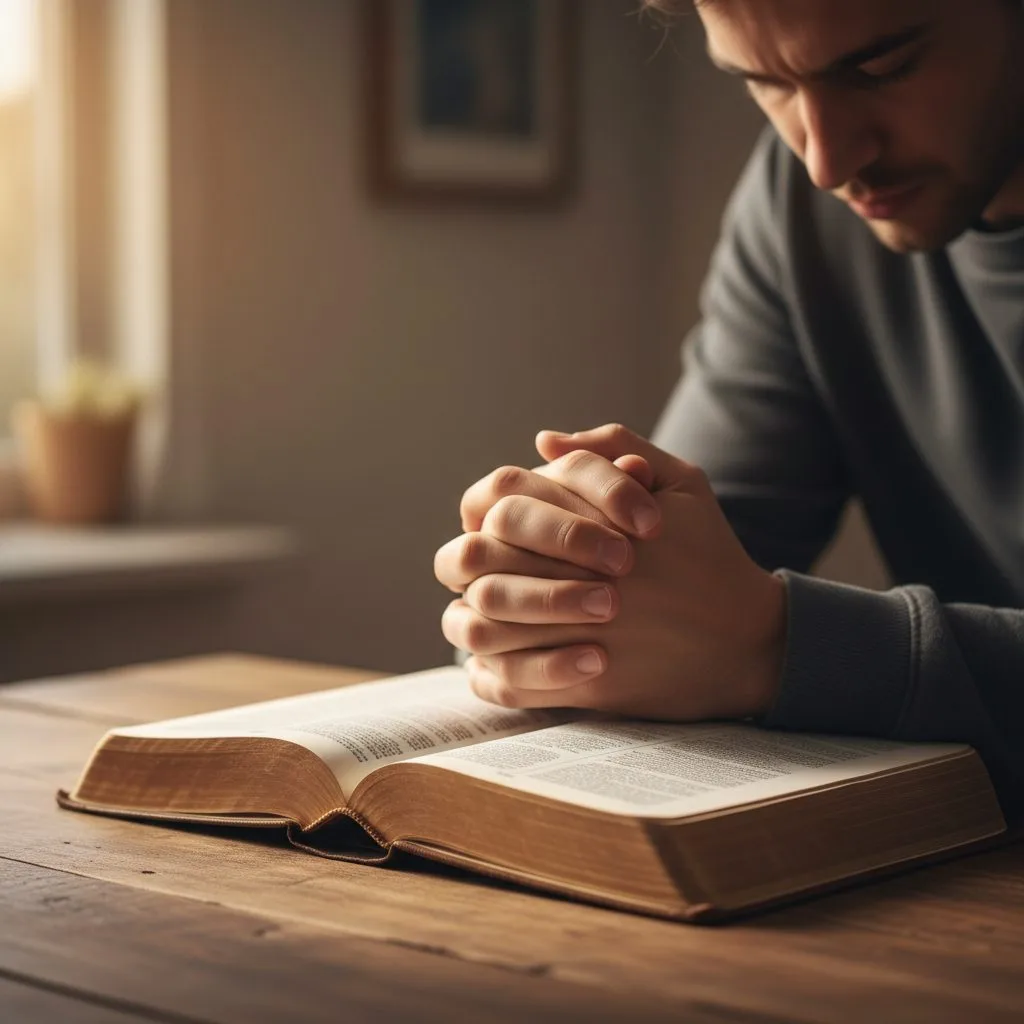 A person with a prayerful and humble heart posture, which is the first step for truly understanding the bible.